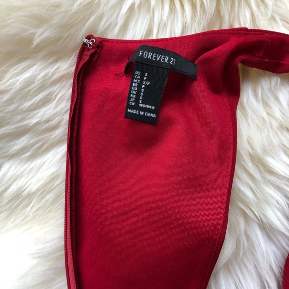 🥂🍾 Red Cut-out Evening Dress Small - Picture 7 of 8